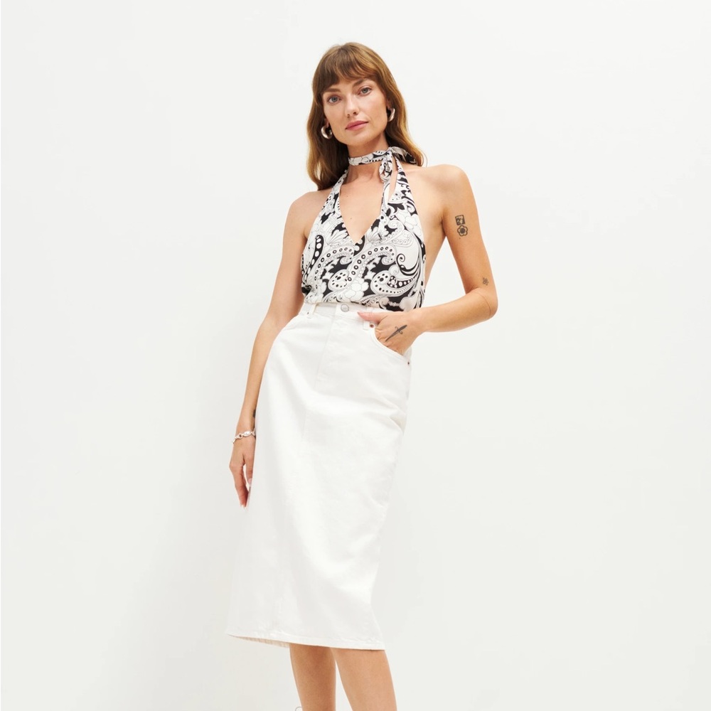 Reformation Vida Top in Swirl